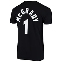 Men's Mitchell & Ness Tracy McGrady Black Orlando Magic Hardwood Classics Stitch Name Number T-Shirt