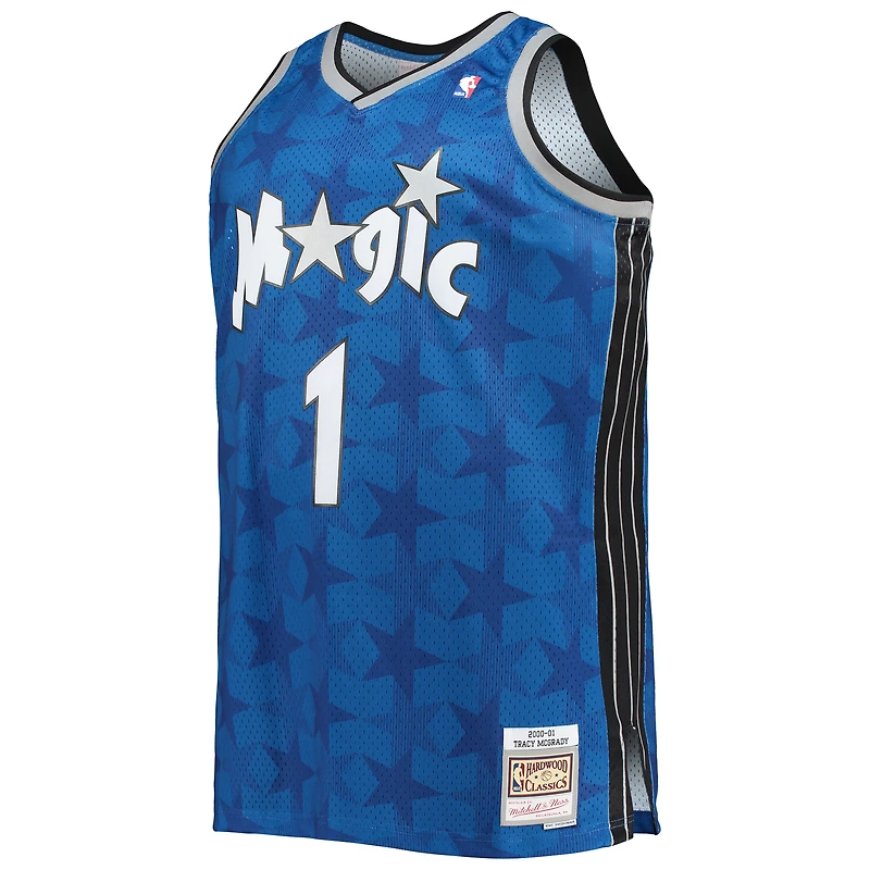 Maillot Swingman Mitchell & Ness Tracy McGrady Orlando Magic Big Tall 2000/01 Hardwood Classics pour hommes, bleu