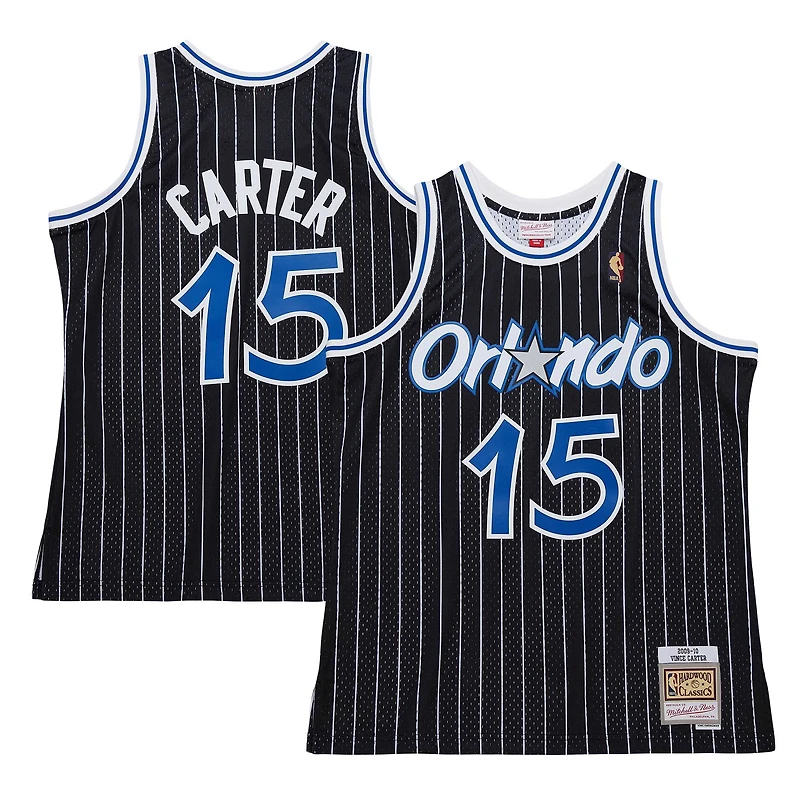 Men's Mitchell & Ness Vince Carter Black Orlando Magic 2009/10 Hardwood Classics Swingman Jersey