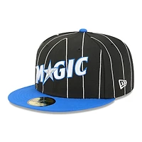 Men's New Era Black/Blue Orlando Magic Jersey Hook Statement Edition 59FIFTY Fitted Hat