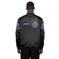 Veste satinée à boutons-pression New Era noire Orlando Magic 2025/26 City Edition pour homme