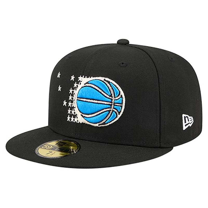 Casquette ajustée New Era 59FIFTY pour homme, logo Orlando Magic noir