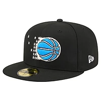 Casquette ajustée New Era 59FIFTY pour homme, logo Orlando Magic noir