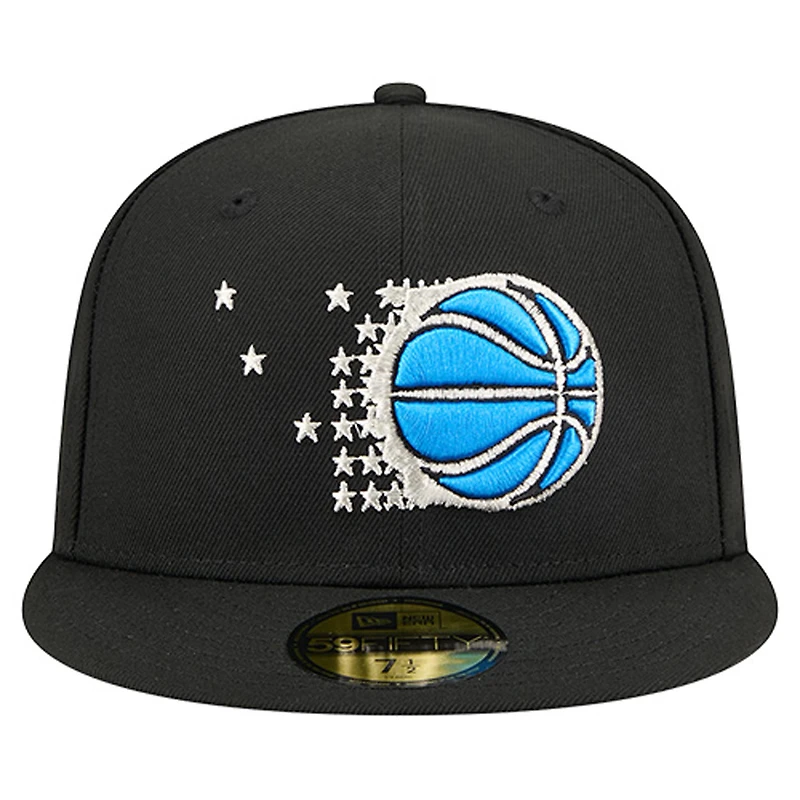 Men's New Era  Black Orlando Magic Core Logo 59FIFTY Fitted Hat