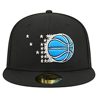 Men's New Era  Black Orlando Magic Core Logo 59FIFTY Fitted Hat
