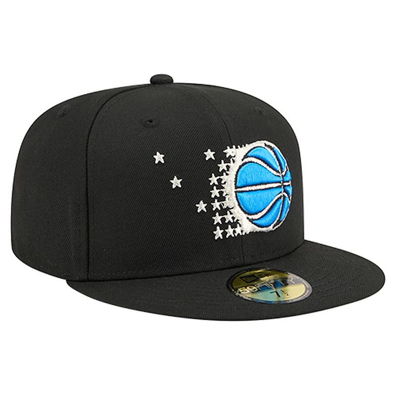 Men's New Era  Black Orlando Magic Core Logo 59FIFTY Fitted Hat
