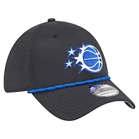 Casquette New Era Orlando Magic Featherweight Poly Rope Flex 39Thirty noire pour homme