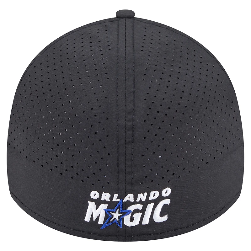 Casquette New Era Orlando Magic Featherweight Poly Rope Flex 39Thirty noire pour homme