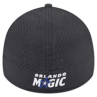Casquette New Era Orlando Magic Featherweight Poly Rope Flex 39Thirty noire pour homme