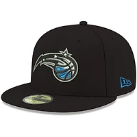 Casquette ajustée 59FIFTY pour homme, couleur officielle de l'équipe Orlando Magic, noire New Era