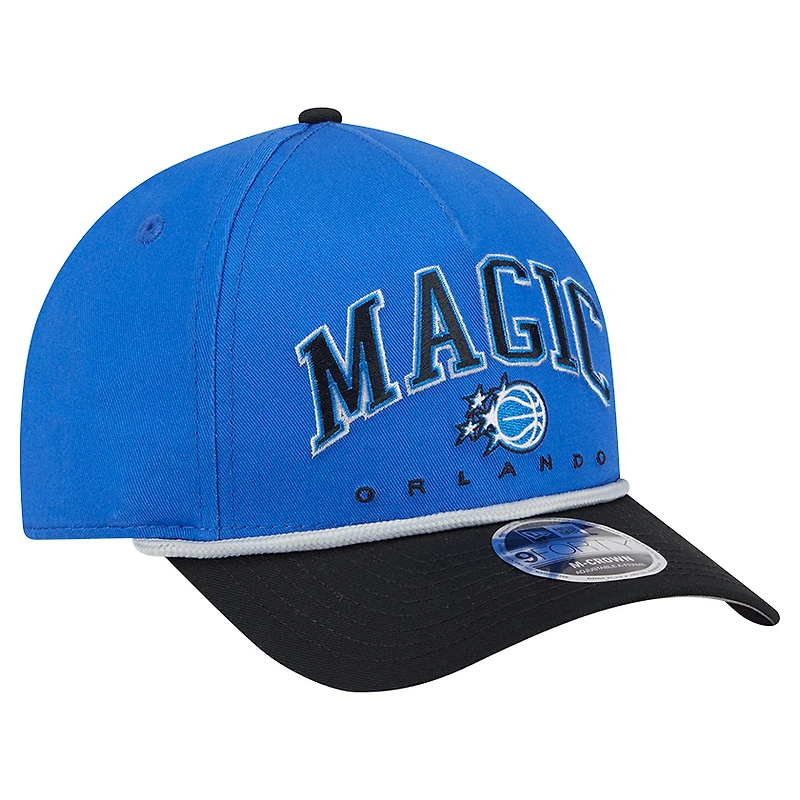 Men's New Era  Blue Orlando Magic Bold Arch 9FORTY A-Frame M-Crown Adjustable Hat