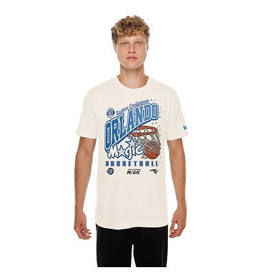 T-shirt vintage oversize New Era crème Orlando Magic City Edition Remix pour homme