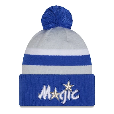 Men's New Era Gray/Blue Orlando Magic 2025/26 City Edition Cuffed Knit Hat with Pom