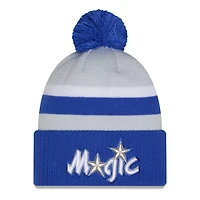 Men's New Era Gray/Blue Orlando Magic 2025/26 City Edition Cuffed Knit Hat with Pom