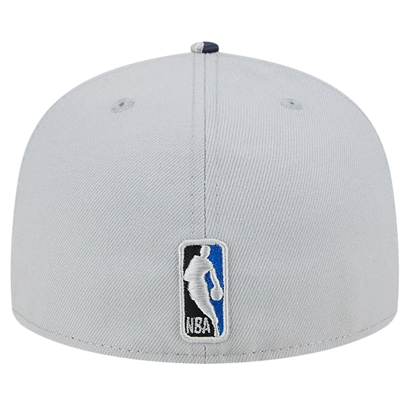 Men's New Era Gray Orlando Magic Active Color Camo Visor 59FIFTY Fitted Hat