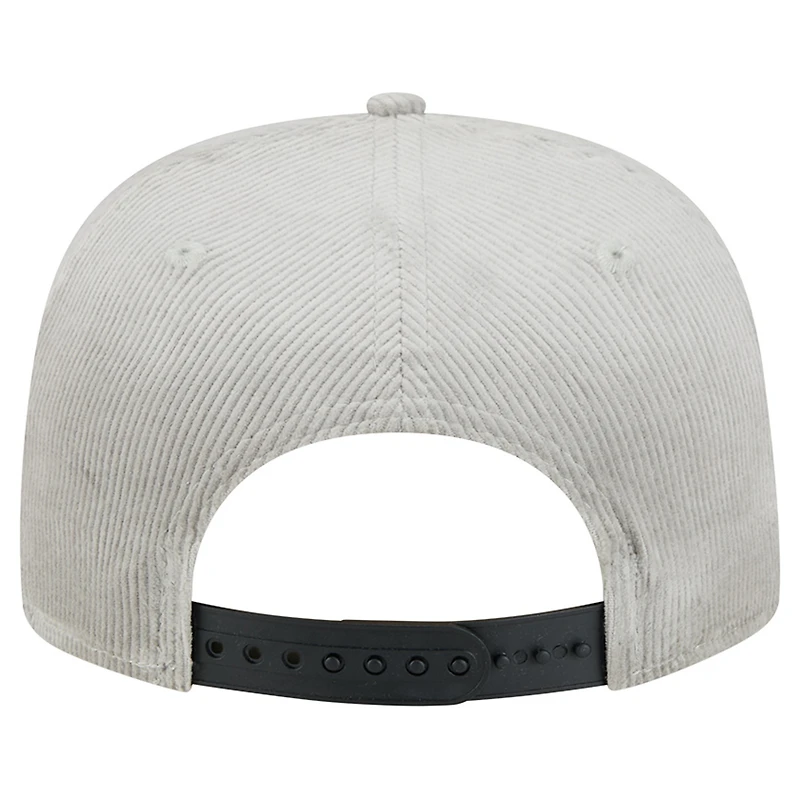 Casquette de golf à visière rabattable Orlando Magic Throwback en velours côtelé gris New Era pour homme