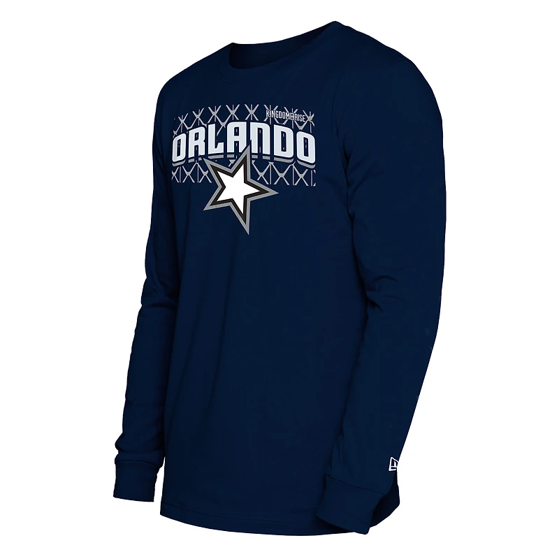T-shirt à manches longues Orlando Magic City Edition 2024/25 bleu marine New Era pour homme