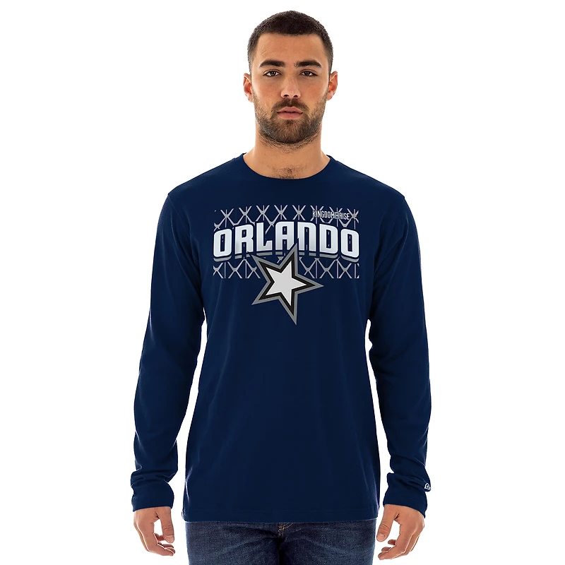 T-shirt à manches longues Orlando Magic City Edition 2024/25 bleu marine New Era pour homme