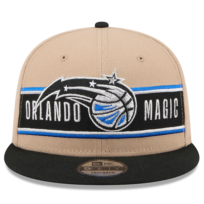 Men's New Era Tan/Black Orlando Magic 2024 NBA Draft 9FIFTY Snapback Hat