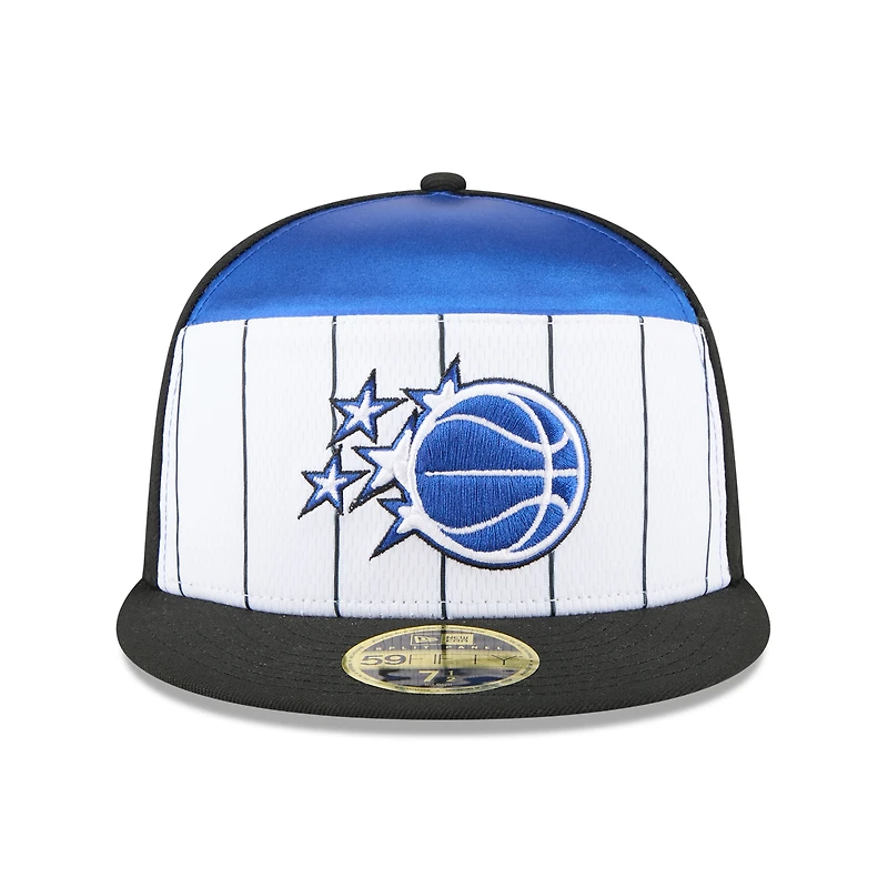 Men's New Era  White/Black Orlando Magic 2025 NBA Tip Off Split Panel 59FIFTY Fitted Hat
