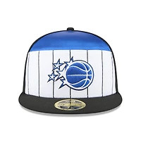 Men's New Era  White/Black Orlando Magic 2025 NBA Tip Off Split Panel 59FIFTY Fitted Hat