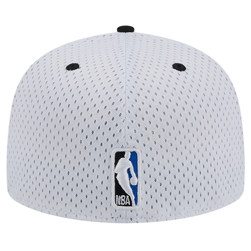 Casquette ajustée Orlando Magic Throwback 2Tone 59FIFTY New Era pour hommes, blanc/noir