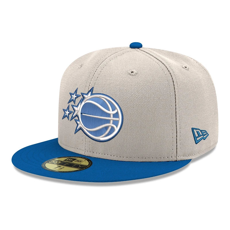 Men's New Era  White/Blue Orlando Magic Chrome 59FIFTY Fitted Hat