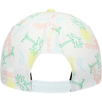 Casquette réglable de golfeur Orlando Magic Palm Trees and Waves New Era blanche pour hommes