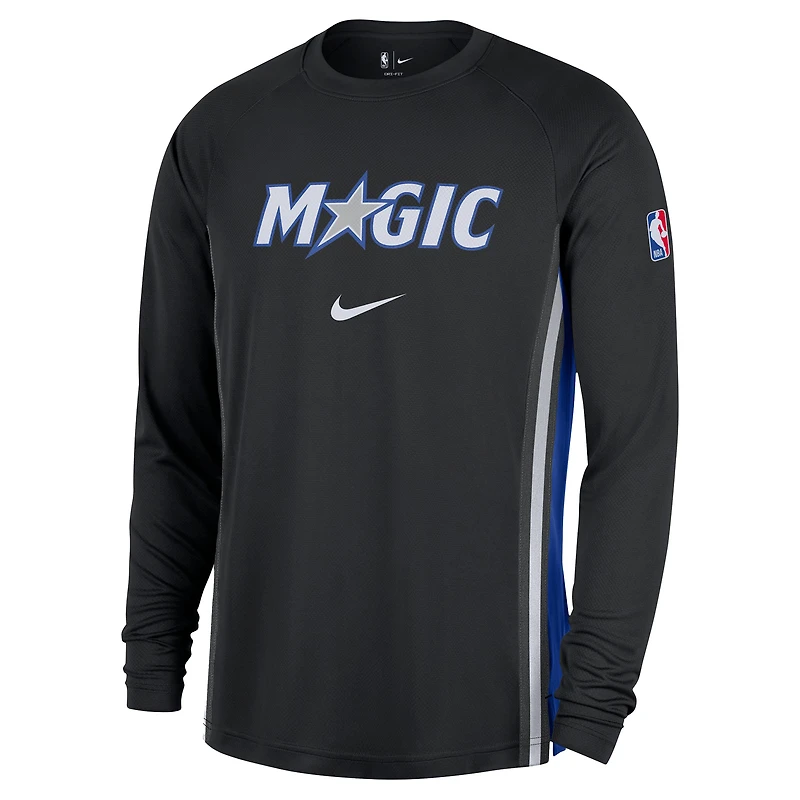Men's Nike Black Orlando Magic 2025/26 Authentic Pre-Game Legend Dri-FIT Long Sleeve Shooting Shirt