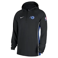 Men's Nike  Black Orlando Magic Authentic On Court Zone Quarter-Zip Dri-FIT Hoodie Jacket
