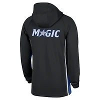 Men's Nike  Black Orlando Magic Authentic On Court Zone Quarter-Zip Dri-FIT Hoodie Jacket