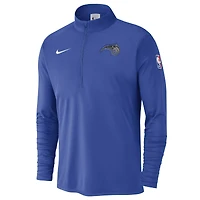 Haut Nike bleu Orlando Magic 2024/25 Courtside Performance à demi-zip pour homme