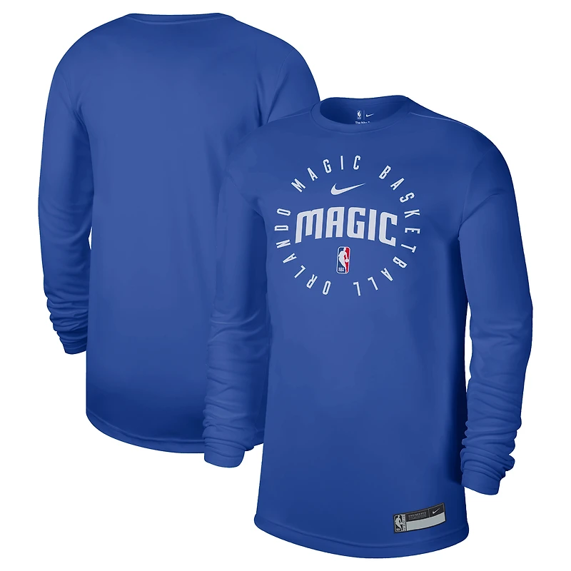 T-shirt d'entraînement à manches longues Nike Orlando Magic 2024/25 Legend pour homme, bleu