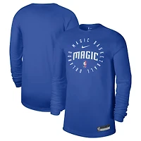 T-shirt d'entraînement à manches longues Nike Orlando Magic 2024/25 Legend pour homme, bleu