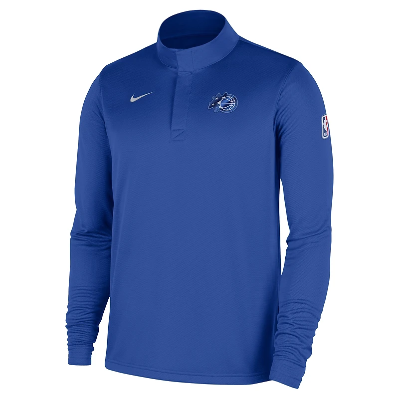 Haut Nike Orlando Magic 2025/26 Authentic Coaches Dri-Fit bleu à quart de zip pour homme