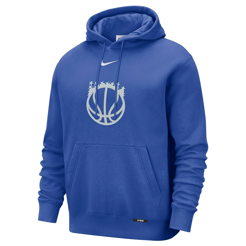 Men's Nike Blue Orlando Magic 2025/26 City Edition Essential Logo Remix Hoodie