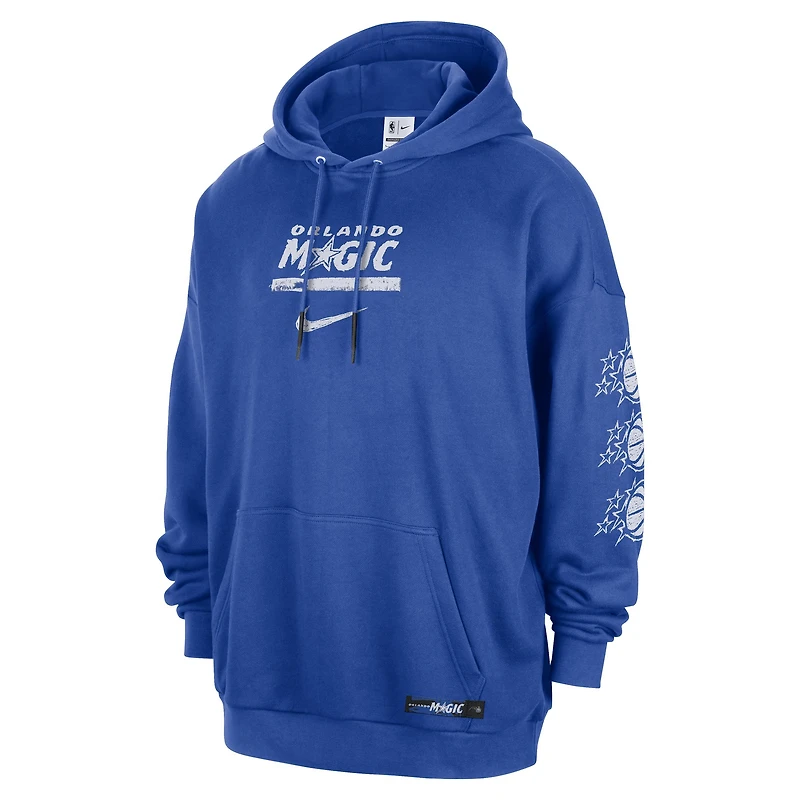 Men's Nike Blue Orlando Magic Courtside Club Premium Hoodie