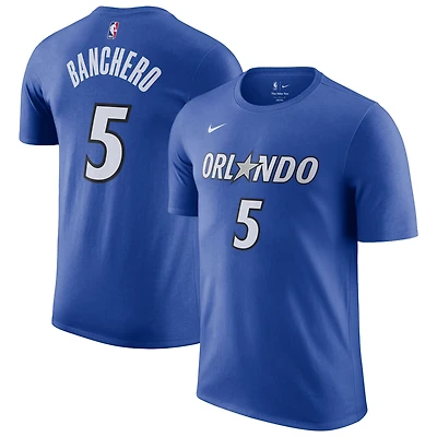 T-shirt Nike Paolo Banchero bleu pour homme, édition Icon, nom et numéro, Orlando Magic