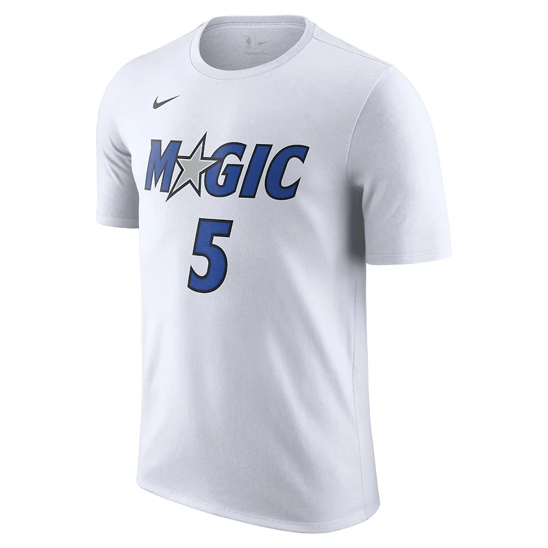 T-shirt Nike Paolo Banchero pour homme, édition Association, nom et numéro, blanc, Orlando Magic