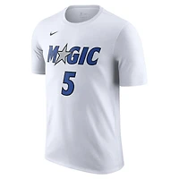 T-shirt Nike Paolo Banchero pour homme, édition Association, nom et numéro, blanc, Orlando Magic