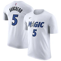 T-shirt Nike Paolo Banchero pour homme, édition Association, nom et numéro, blanc, Orlando Magic