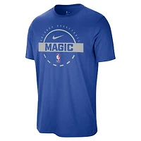 T-shirt d'entraînement Nike Royal Orlando Magic Authentic pour homme