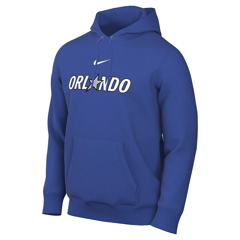 Men's Nike Royal Orlando Magic Sportswear Essential Wordmark Club Hoodie
