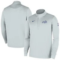 Haut Nike argenté Orlando Magic 2025/26 City Edition Remix Authentic Coaches Dri-FIT à demi-zip pour homme