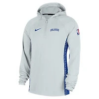 Men's Nike  Silver Orlando Magic 2025/26 City Edition Remix Authentic On-Court Quarter-Zip Dri-FIT Hooded Jacket