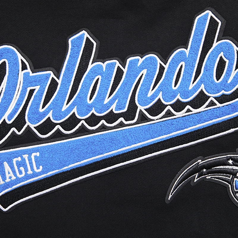 Men's Pro Standard Black Orlando Magic Script Tail Pullover Hoodie