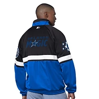 Veste de survêtement The Veteran Tricot Track entièrement zippée bleu/blanc Orlando Magic pour homme