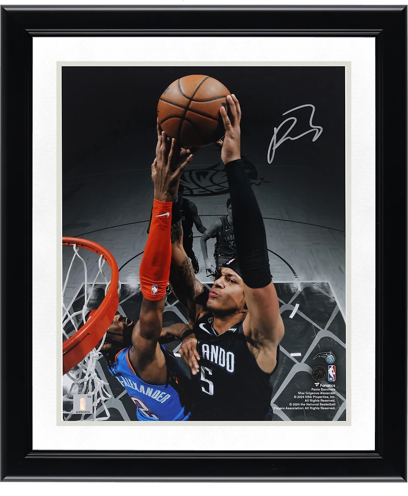 Paolo Banchero Orlando Magic Autographed 11" x 14" Dunk vs. Shai Gilgeous-Alexander Photograph