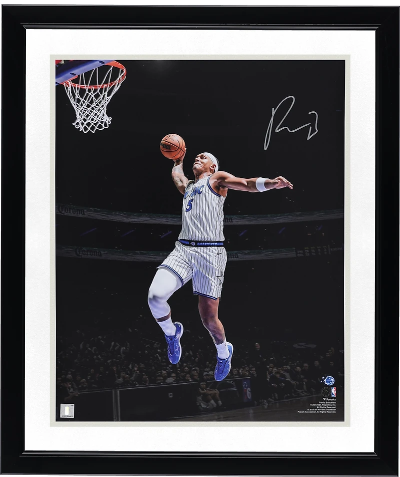 Photo dédicacée de Paolo Banchero (Orlando Magic) - Dunk contre les 76ers (40,6 x 50,8 cm)