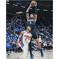 Paolo Banchero Orlando Magic Autographed 16" x 20" Dunk Vs. Detroit Pistons Photograph